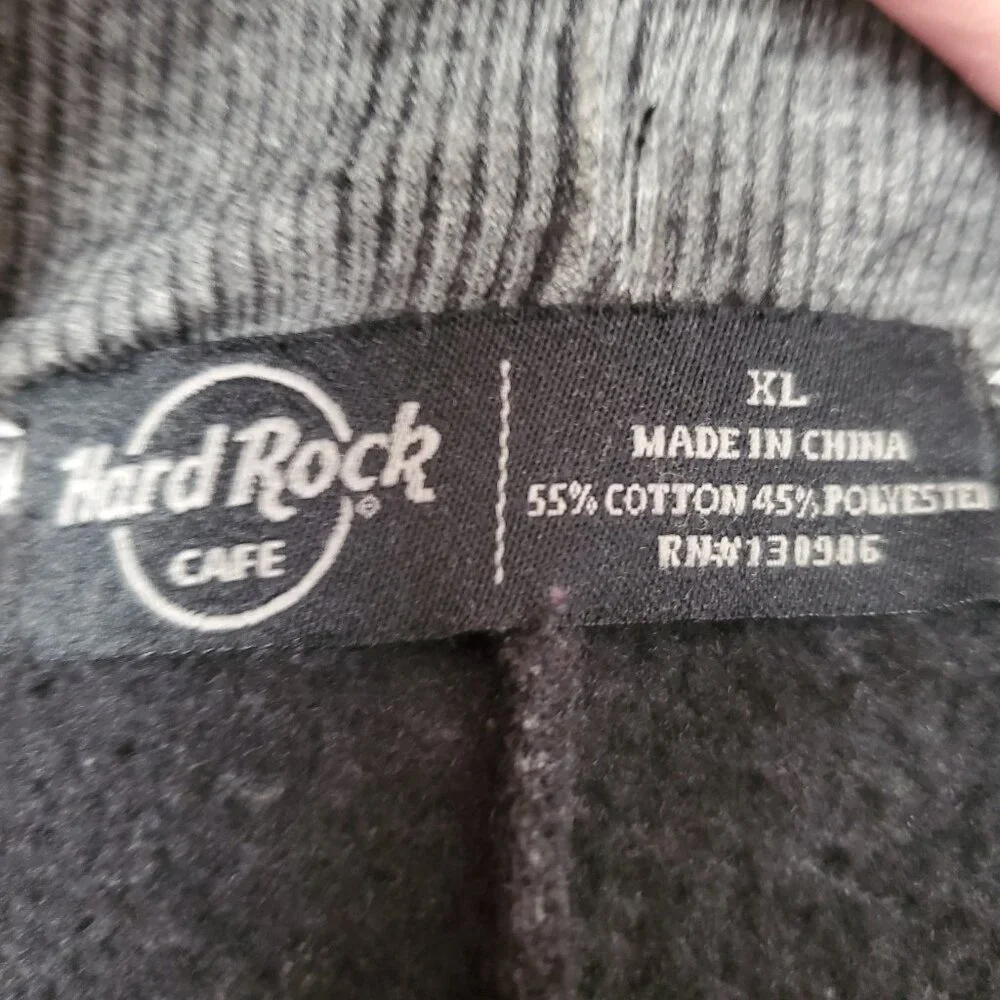 Hard Rock Cafe Pigeon Forge Size XL Gray Sweatpants Pockets Drawstring Waist - Picture 8 of 9